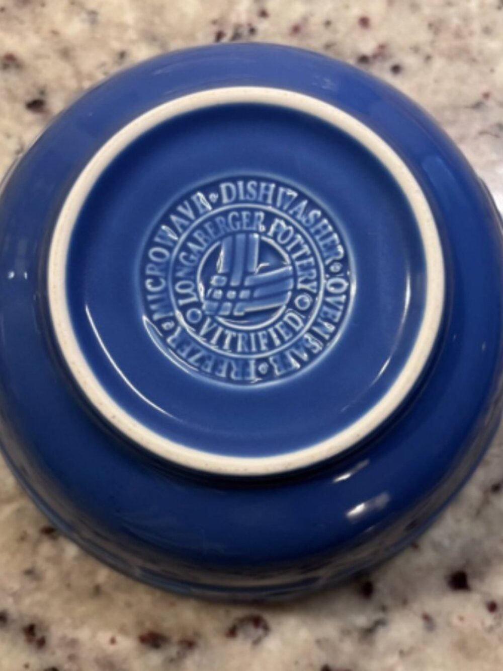Longaberger Woven Traditions 6” cereal bowl Cornflower Blue Oven/Dishwasher Safe